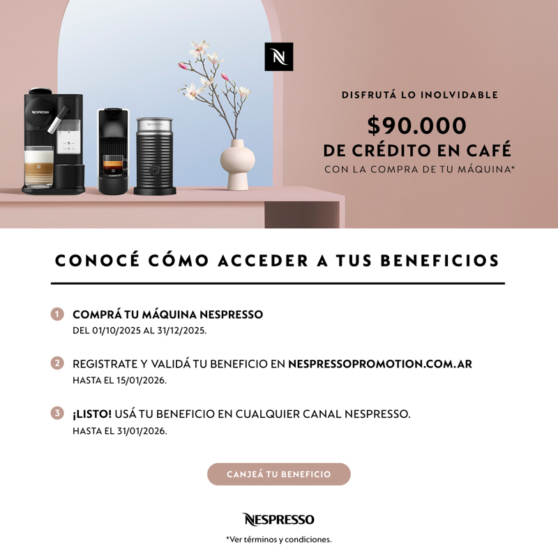 Cafetera Nespresso Inissia Roja + Aeroccino