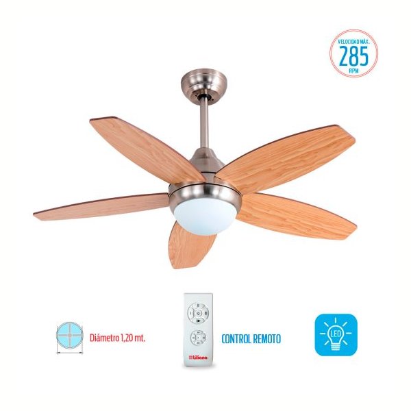 Ventilador de Techo Liliana con Control Remoto VTHM315R