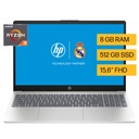 Notebook HP AMD Ryzen 3 15.6" 8GB 512GB Windows 11 Home FHD - 15-fc0075la