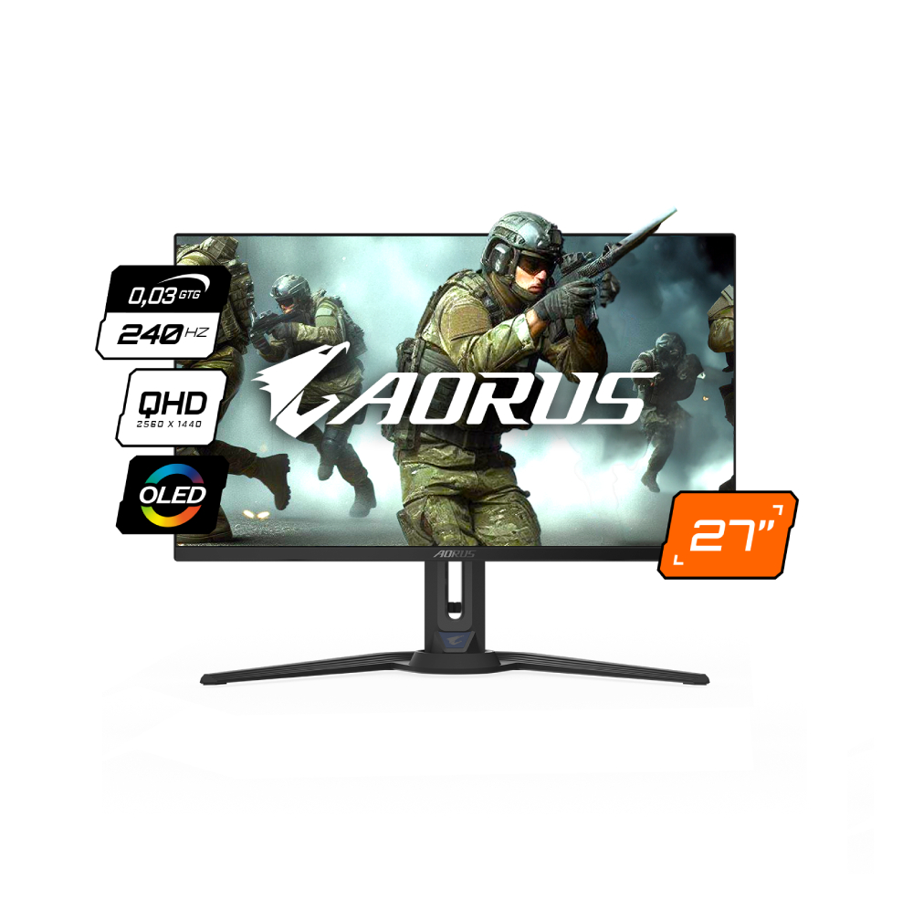 Monitor Gigabyte 27 OLED 240Hz 0,03Ms GTG FO27Q2