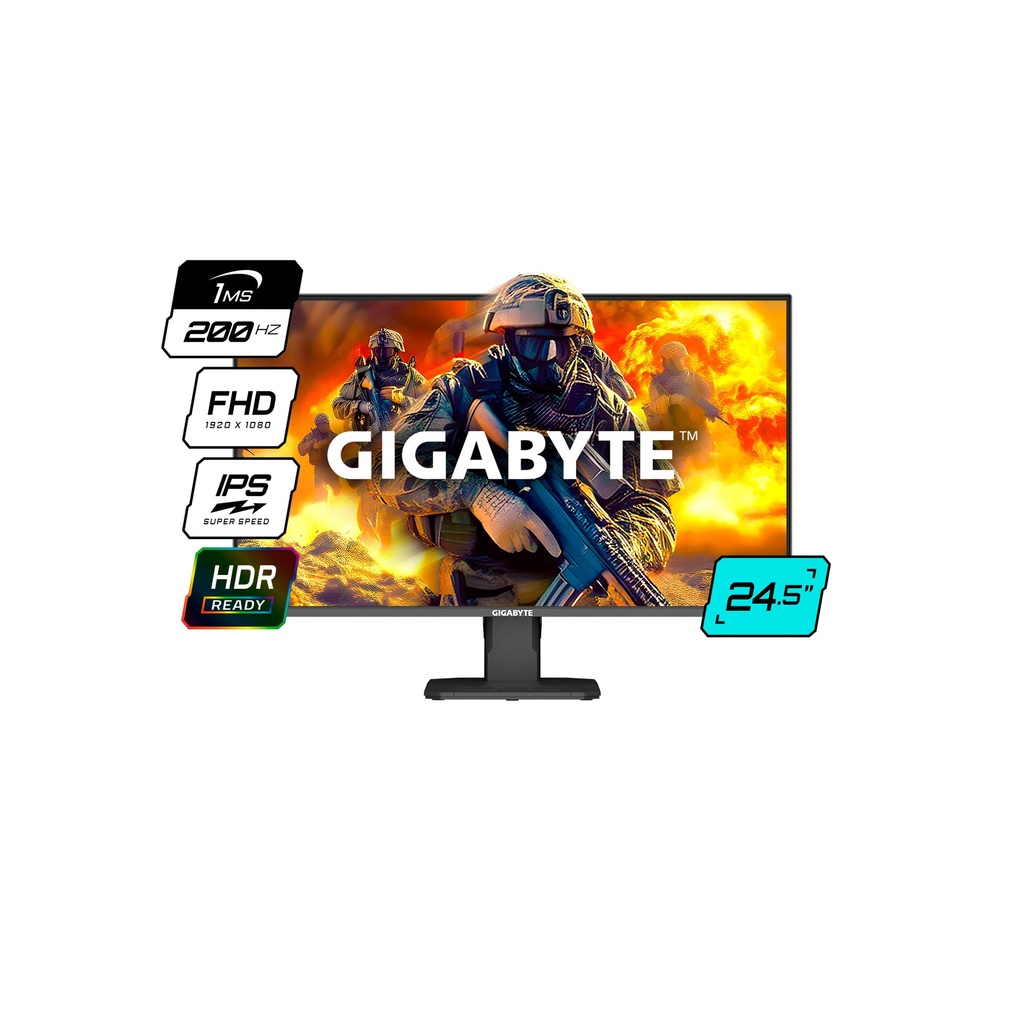 Monitor Gamer Gigabyte 24.5" IPS 200Hz 1Ms