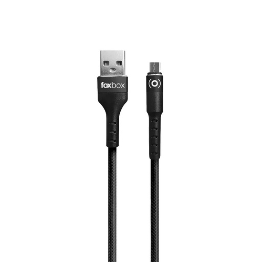 [FB-4971] Cable Foxbox Round Micro USB Negro 1mt