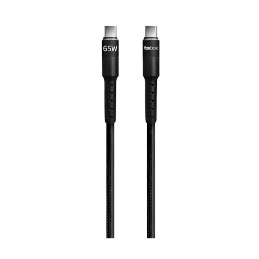 [7434] Cable Round Pro FOXBOX USB C a USB C 1.25M Negro