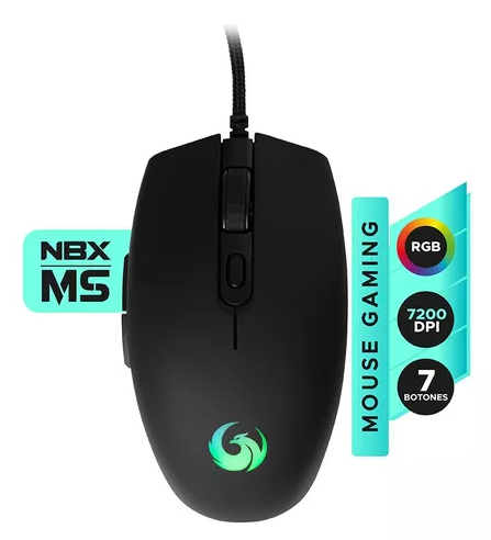 [94NBX-MS07210] Mouse Gaming Nbx 7200 Dpi Rgb Negro