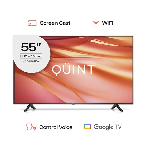 [QT3-55 GTV2024 UHD] Smart Tv Quint 55" LED HD Con Google TV