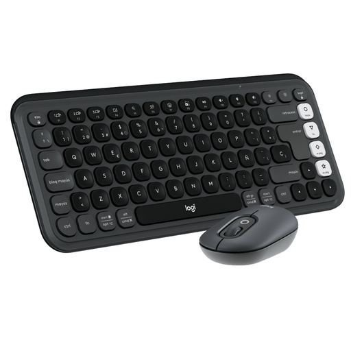 [920-013052] Combo Logitech Teclado y Mouse Pop Icon - Graphite - Español Latino