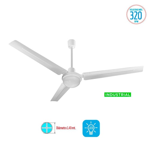 [VTHI513] Ventilador de Techo Industrial Liliana - 90W Con Luz